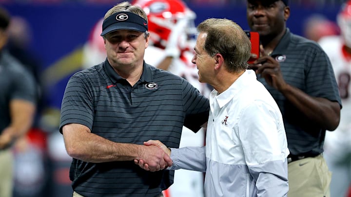 Kirby Smart and Nick Saban