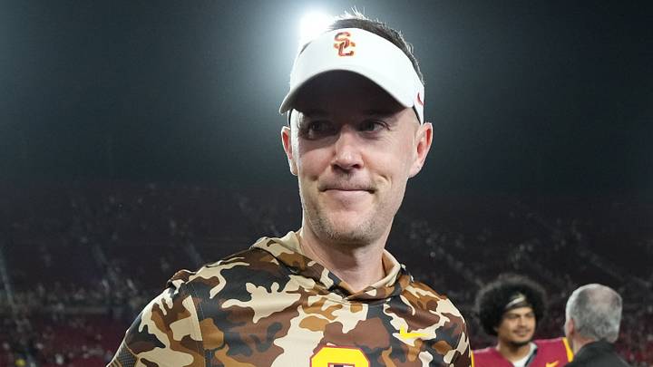 Sep 12, 2026; Los Angeles, California, USA; Southern California Trojans head coach Lincoln Riley reacts after the game against the Louisiana Ragin' Cajuns atUnited Airlines Field at Los Angeles Memorial Coliseum. Mandatory Credit: Kirby Lee-Imagn Images