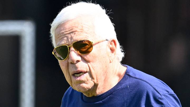 Jul 25, 2026; Foxborough, MA, USA; New England Patriots owner Robert Kraft walks to the practice fields at training camp at Gillette Stadium. Mandatory Credit: Eric Canha-Imagn Images Jul 25, 2026; Foxborough, MA, USA; New England Patriots owner Robert Kraft walks to the practice fields at training camp at Gillette Stadium. Mandatory Credit: Eric Canha-Imagn Images