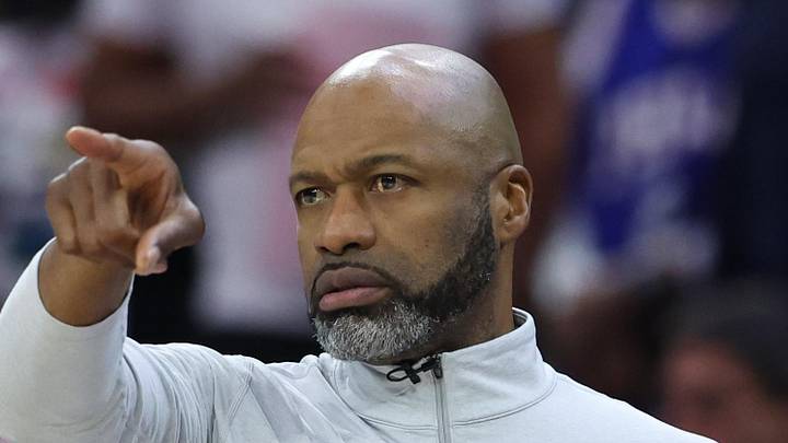 Orlando Magic head coach Jamahl Mosley reacts during the second quarter against the Philadelphia 76ers.