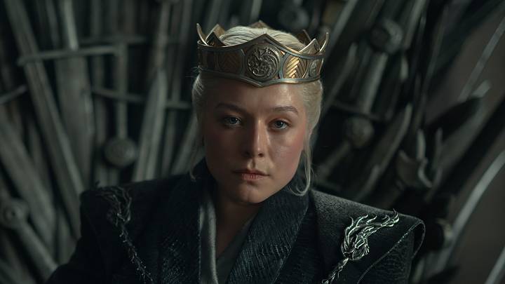 Emma D'Arcy as Rhaenyra Targaryen in House of the Dragon season 3.