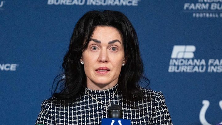 Indianapolis Colts owner Carlie Irsay-Gordon speaks with media Indianapolis Colts owner Carlie Irsay-Gordon speaks with media