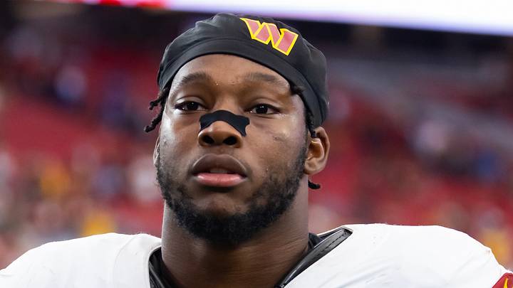 Washington Commanders edge rusher Javontae Jean-Baptiste (Mark J. Rebilas-Imagn Images) Washington Commanders edge rusher Javontae Jean-Baptiste (Mark J. Rebilas-Imagn Images)