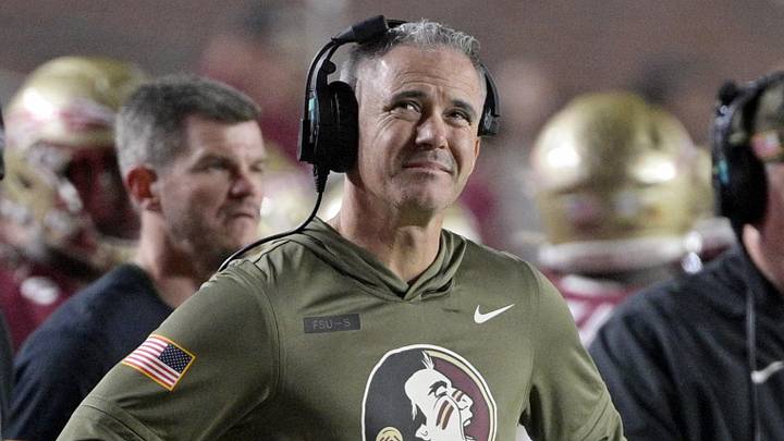 Nov 15, 2025; Tallahassee, Florida, USA; Florida State Seminoles head coach Mike Norvell during the second half against the Virginia Tech Hokies at Doak S. Campbell Stadium. Mandatory Credit: Melina Myers-Imagn Images Nov 15, 2025; Tallahassee, Florida, USA; Florida State Seminoles head coach Mike Norvell during the second half against the Virginia Tech Hokies at Doak S. Campbell Stadium. Mandatory Credit: Melina Myers-Imagn Images