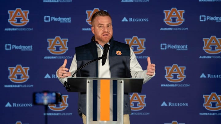 One Auburn newcomer with plenty of familiarity with Alex Golesh is turning heads in spring camp.