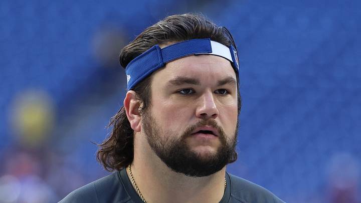 Indianapolis Colts guard Quenton Nelson practices before a game
