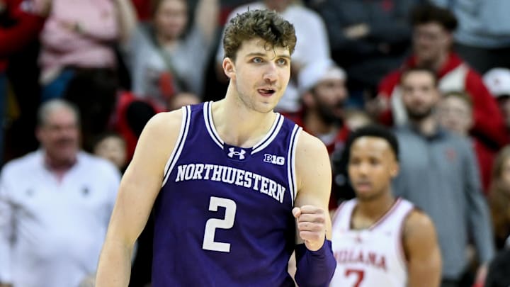 Northwestern Wildcats forward Nick Martinelli (2) reacts after a play. Northwestern Wildcats forward Nick Martinelli (2) reacts after a play.