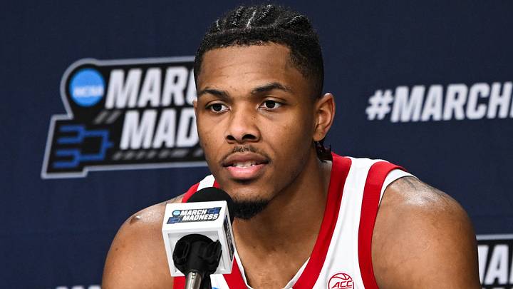 Mar 19, 2026; Buffalo, NY, USA; Louisville Cardinals guard Ryan Conwell (3) speaks at a postgame press conference after the game against the South Florida Bulls during a first round game of the men's 2026 NCAA Tournament at Keybank Center. Mandatory Credit: Mark Konezny-Imagn Images Mar 19, 2026; Buffalo, NY, USA; Louisville Cardinals guard Ryan Conwell (3) speaks at a postgame press conference after the game against the South Florida Bulls during a first round game of the men's 2026 NCAA Tournament at Keybank Center. Mandatory Credit: Mark Konezny-Imagn Images