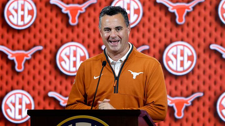 Texas Longhorns head coach Sean Miller speaks during the SEC Basketball Tipoff at Grand Bohemian Hotel Mountain Brook. Texas Longhorns head coach Sean Miller speaks during the SEC Basketball Tipoff at Grand Bohemian Hotel Mountain Brook.