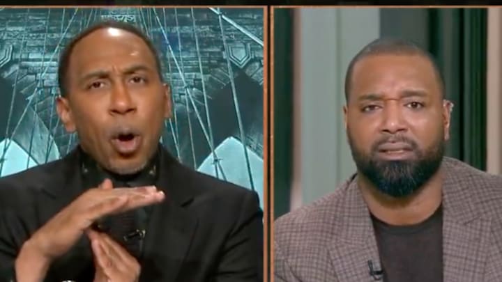 Stephen A. Smith and Chris Canty have a difference of opinion. 