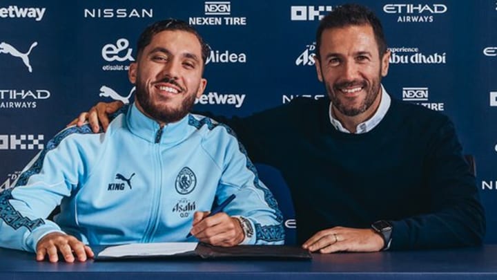 Rayan Cherki was officially announced as a Manchester City player on Tuesday.