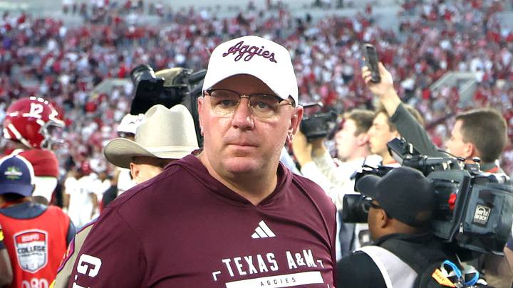Oct 24, 2026; Tuscaloosa, Alabama, USA;  Texas A&M Aggies head coach Mike Elko walks off the field after the game against the Alabama Crimson Tide at Saban Field at Bryant-Denny Stadium.  Mandatory Credit: David Leong-Imagn Images