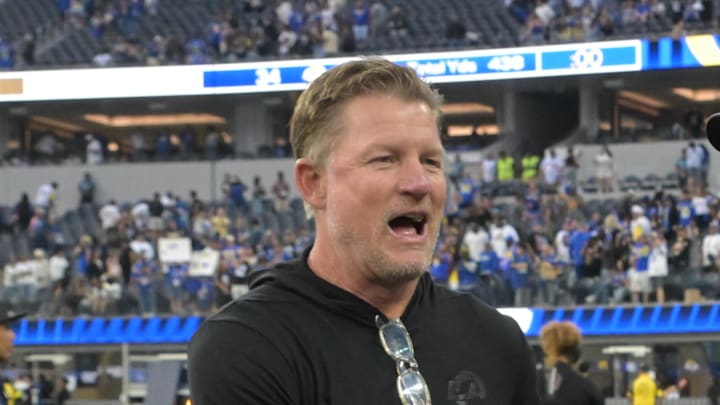 Les Snead, general manager of the Los Angeles Rams. Mandatory Credit: Jayne Kamin-Oncea-Imagn Images