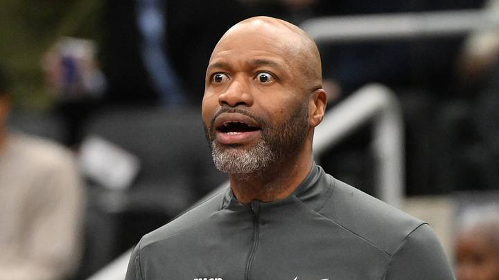 Jan 21, 2025; Toronto, Ontario, CAN; Orlando Magic head coach Jamahl Mosley reacts to an officials call in the second half against the Toronto Raptors at Scotiabank Arena. Mandatory Credit: Dan Hamilton-Imagn Images Jan 21, 2025; Toronto, Ontario, CAN; Orlando Magic head coach Jamahl Mosley reacts to an officials call in the second half against the Toronto Raptors at Scotiabank Arena. Mandatory Credit: Dan Hamilton-Imagn Images