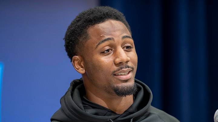 Indianapolis Colts defensive back Justin Walley during the 2025 NFL Combine