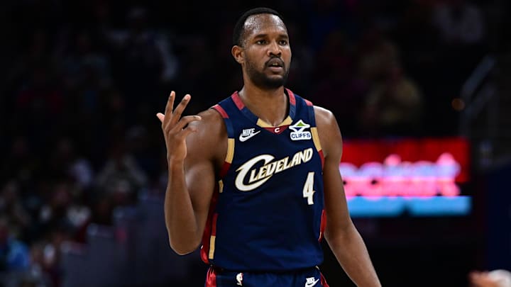 Nov 30, 2025; Cleveland, Ohio, USA; Cleveland Cavaliers center Evan Mobley (4) reacts after a three point basket during the second half against the Boston Celtics at Rocket Arena. Mandatory Credit: David Dermer-Imagn Images Nov 30, 2025; Cleveland, Ohio, USA; Cleveland Cavaliers center Evan Mobley (4) reacts after a three point basket during the second half against the Boston Celtics at Rocket Arena. Mandatory Credit: David Dermer-Imagn Images