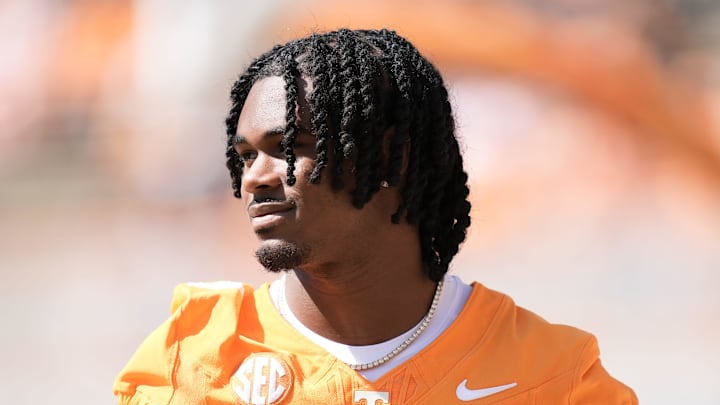 Tennessee defensive back Jermod McCoy (3) before a college football game between Tennessee and UAB at Neyland Stadium in Knoxville, Tenn., on Sept. 20, 2025.