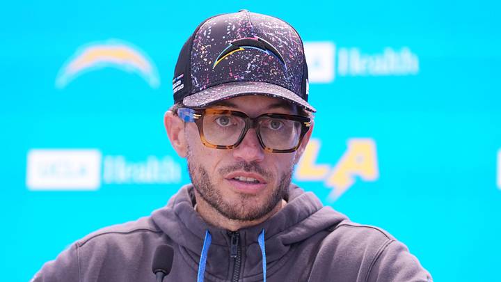 Los Angeles Chargers offensive coordinator Mike McDaniel Los Angeles Chargers offensive coordinator Mike McDaniel