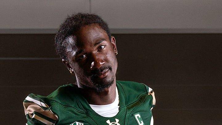 Tory Horton poses for a photograph during a media day.
