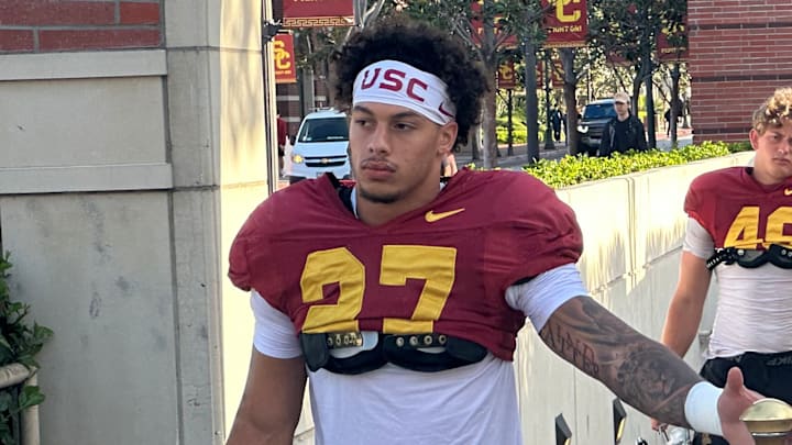 USC Trojans redshirt freshman running back Riley Wormley