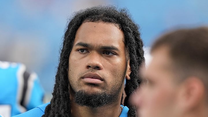 Carolina Panthers running back Jonathon Brooks 