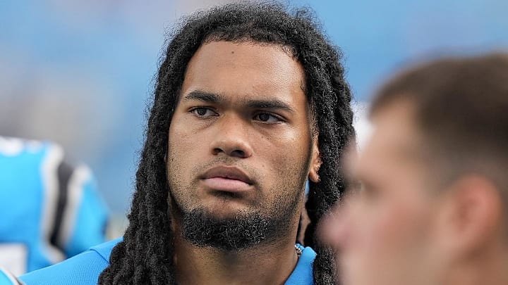 Carolina Panthers running back Jonathon Brooks