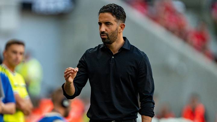 Ruben Amorim was left celebrating on Saturday. Ruben Amorim was left celebrating on Saturday.
