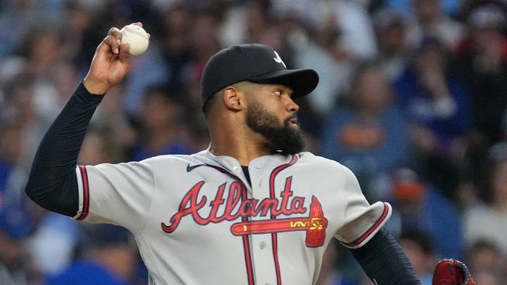 Sep 14, 2026; Chicago, Illinois, USA;  Atlanta Braves pitcher Reynaldo Lopez (40) throws the ball against the Chicago Cubs during the first inning at Wrigley Field.  Mandatory Credit: David Banks-Imagn Images