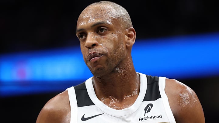 Washington Wizards forward Khris Middleton (22) looks on during the second half against the Milwaukee Bucks at Capital One Arena on January 29, 2026.