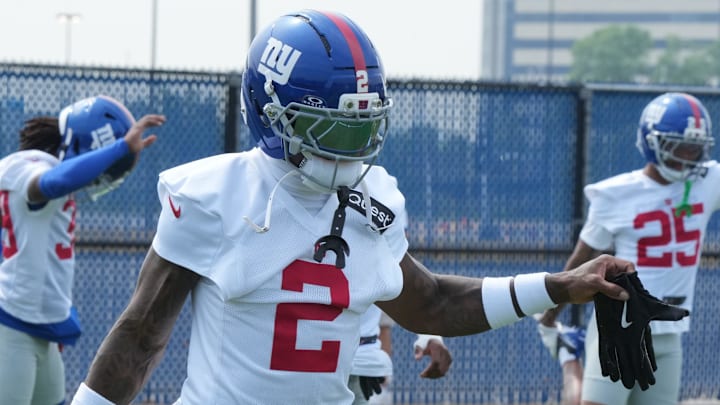 East Rutherford, NJ -- June 5, 2025 -- Cornerback, Deonte Banks as the New York Giants players participate in their 2025 OTAÕs at the Quest Diagnostic Giants Training Center in East Rutherford.