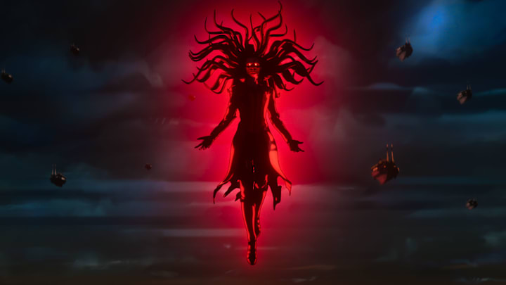 Wanda Maximoff/ The Red Queen (voiced by Elizabeth Olsen) in Marvel Television's MARVEL ZOMBIES exclusively on Disney+. Photo courtesy of Marvel Television. © 2025 MARVEL.