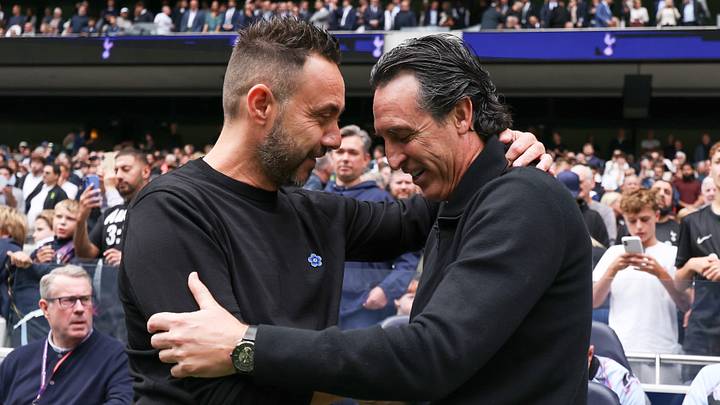 Roberto De Zerbi, Unai Emery, Tottenham vs Aston Villa Roberto De Zerbi, Unai Emery, Tottenham vs Aston Villa