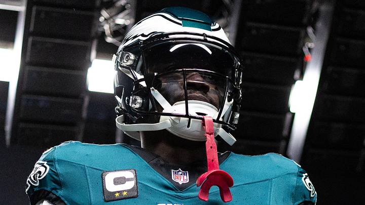 Dec 8, 2024; Philadelphia, Pennsylvania, USA;  Philadelphia Eagles wide receiver A.J. Brown (11) taks the field for action against the Carolina Panthers at Lincoln Financial Field. Mandatory Credit: Bill Streicher-Imagn Images