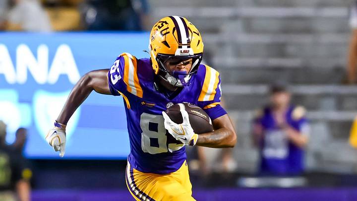 Corey Barber Jr 83, The LSU Tigers take on the McNeese Cowboys. October 3, 2026; Baton Rouge, LA, USA; at Tiger Stadium. Corey Barber Jr 83, The LSU Tigers take on the McNeese Cowboys. October 3, 2026; Baton Rouge, LA, USA; at Tiger Stadium.
