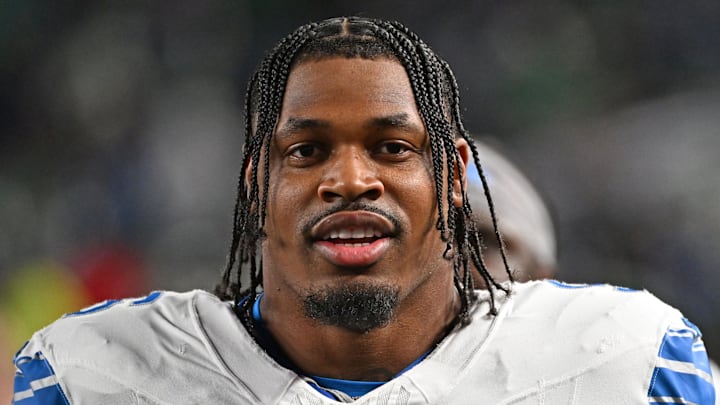 Nov 16, 2025; Philadelphia, Pennsylvania, USA; Detroit Lions linebacker Al-Quadin Muhammad (96) against the Philadelphia Eagles at Lincoln Financial Field. Mandatory Credit: Eric Hartline-Imagn Images Nov 16, 2025; Philadelphia, Pennsylvania, USA; Detroit Lions linebacker Al-Quadin Muhammad (96) against the Philadelphia Eagles at Lincoln Financial Field. Mandatory Credit: Eric Hartline-Imagn Images