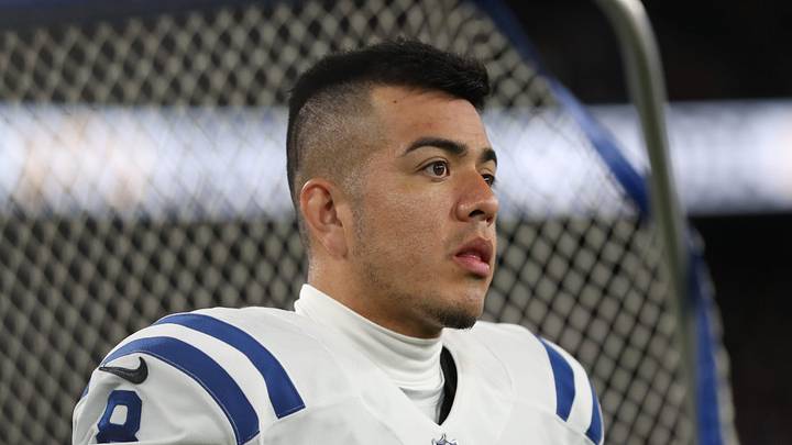 Indianapolis Colts punter Rigoberto Sanchez (8) during the second half of Colts against Baltimore