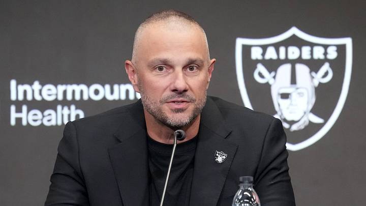 Apr 24, 2026; Henderson, NV, USA; Las Vegas Raiders quarterback Fernando Mendoza (right) and general manager John Spytek at introductory press conference at Intermountain Health Performance Center after being selected as the No. 1 pick in the 2026 NFL Draft. Mandatory Credit: Kirby Lee-Imagn Images Apr 24, 2026; Henderson, NV, USA; Las Vegas Raiders quarterback Fernando Mendoza (right) and general manager John Spytek at introductory press conference at Intermountain Health Performance Center after being selected as the No. 1 pick in the 2026 NFL Draft. Mandatory Credit: Kirby Lee-Imagn Images
