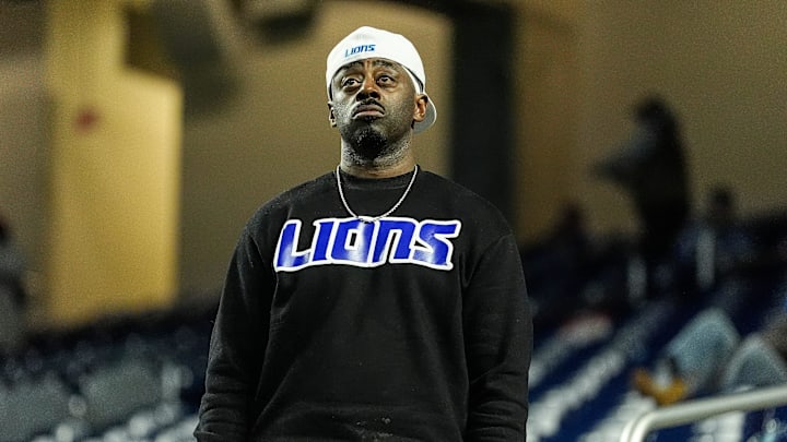 Detroit Lions fans react after the 45-31 loss to the Washington Commanders at the NFC divisional round 