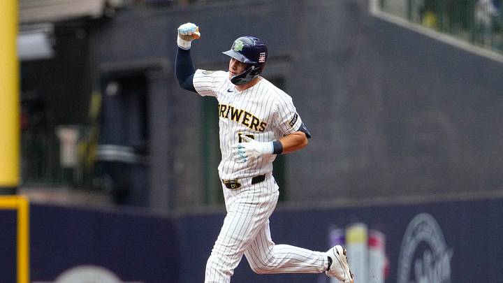 Jul 25, 2026; Milwaukee, Wisconsin, USA; Milwaukee Brewers shortstop Cooper Pratt (12) rounds the bases after hitting a home run against the Colorado Rockies in the second inning at American Family Field. Mandatory Credit: Michael McLoone-Imagn Images Jul 25, 2026; Milwaukee, Wisconsin, USA; Milwaukee Brewers shortstop Cooper Pratt (12) rounds the bases after hitting a home run against the Colorado Rockies in the second inning at American Family Field. Mandatory Credit: Michael McLoone-Imagn Images