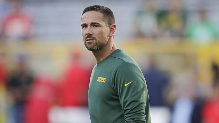 Green Bay Packers' head coach Matt LaFleur walks onto the field