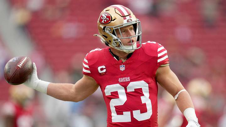 San Francisco 49ers running back Christian McCaffrey (23) San Francisco 49ers running back Christian McCaffrey (23)