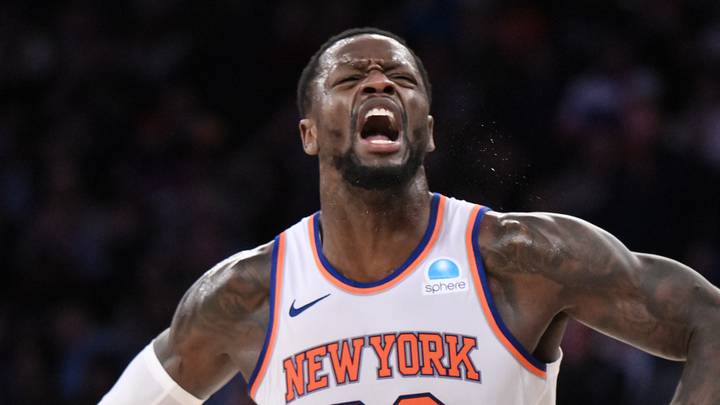 Dec 11, 2023; New York, New York, USA; New York Knicks forward Julius Randle (30) reacts after a dunk against the Toronto Raptors during the fourth quarter at Madison Square Garden. Mandatory Credit: John Jones-USA TODAY Sports Dec 11, 2023; New York, New York, USA; New York Knicks forward Julius Randle (30) reacts after a dunk against the Toronto Raptors during the fourth quarter at Madison Square Garden. Mandatory Credit: John Jones-USA TODAY Sports
