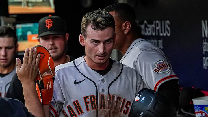 Cumberland, Georgia, USA; San Francisco Giants Turner Hill (52) reacts in the dugout after scoring a run against the Atlanta Braves during the sixth inning at Truist Park. Mandatory Credit: Dale Zanine-Imagn Images Cumberland, Georgia, USA; San Francisco Giants Turner Hill (52) reacts in the dugout after scoring a run against the Atlanta Braves during the sixth inning at Truist Park. Mandatory Credit: Dale Zanine-Imagn Images