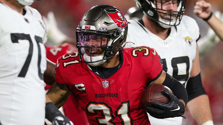 Dec 24, 2023; Tampa, Florida, USA;  Tampa Bay Buccaneers safety Antoine Winfield Jr. (31) reacts to a play.