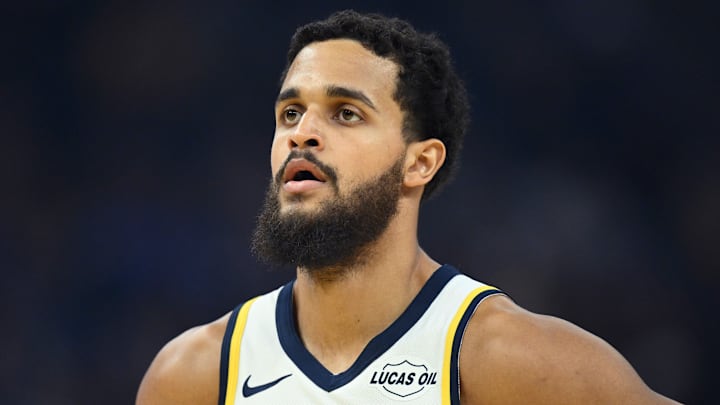 Indiana Pacers forward Jeremiah Robinson-Earl (25) during a game against the Golden State Warriors. Indiana Pacers forward Jeremiah Robinson-Earl (25) during a game against the Golden State Warriors.
