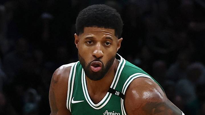 Oct 26, 2026; Boston, Massachusetts, USA; Boston Celtics forward Paul George (13) during the second half against the Chicago Bulls at TD Garden. Mandatory Credit: Winslow Townson-Imagn Images