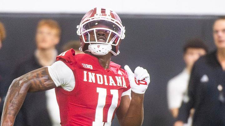 Indiana's Nick Marsh (11) during Indiana University spring football practice on Thursday, March 26, 2026. Indiana's Nick Marsh (11) during Indiana University spring football practice on Thursday, March 26, 2026.