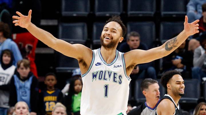 Dec 8, 2023; Memphis, Tennessee, USA; Minnesota Timberwolves forward-guard Kyle Anderson (1) reacts after a basket during the second half against the Memphis Grizzlies at FedExForum. Mandatory Credit: Petre Thomas-USA TODAY Sports Dec 8, 2023; Memphis, Tennessee, USA; Minnesota Timberwolves forward-guard Kyle Anderson (1) reacts after a basket during the second half against the Memphis Grizzlies at FedExForum. Mandatory Credit: Petre Thomas-USA TODAY Sports