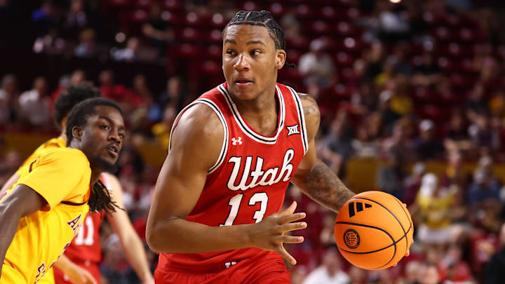 Utah Utes forward Kendyl Sanders (13) against the Arizona State Sun Devils in the first half at Desert Financial Arena.