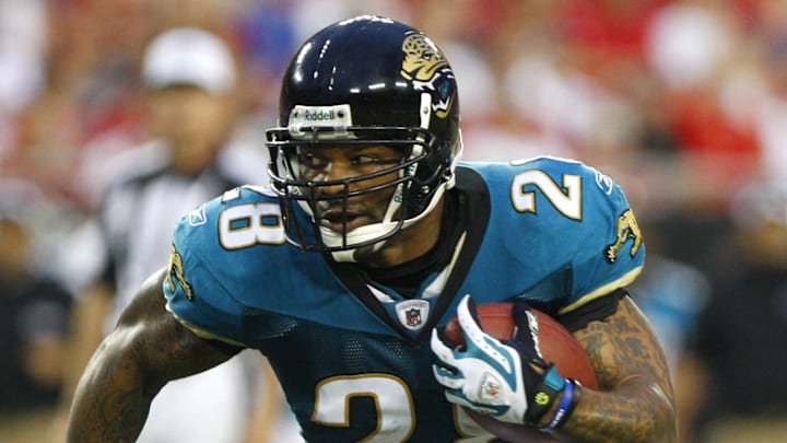 Aug 23, 2008; Tampa, FL, USA; Jacksonville Jaguars running back Fred Taylor (28) runs with the ball during the first quarter at Raymond James Stadium. Mandatory Credit: Kim Klement-Imagn Images Aug 23, 2008; Tampa, FL, USA; Jacksonville Jaguars running back Fred Taylor (28) runs with the ball during the first quarter at Raymond James Stadium. Mandatory Credit: Kim Klement-Imagn Images